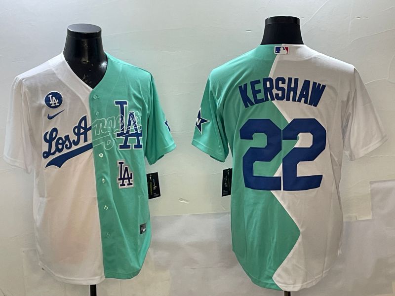 Men Los Angeles Dodgers #22 Kershaw Blue White Game 2025 Nike MLB Jersey style 5